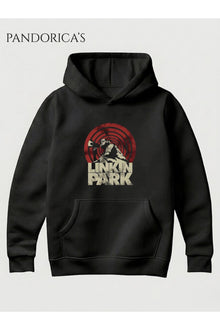 Linkin Park Tasarımı Yazılı Baskılı Unisex Kapüşonlu Pamuklu Sweatshirt Hoodie