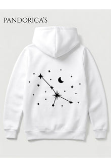Yengeç Burcu Zodiac Takımyıldız Sırt Ve Göğüs Baskılı Kapüşonlu Pamuklu Sweatshirt – Cancer (Hoodie)