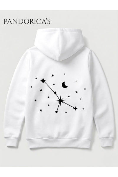 Yengeç Burcu Zodiac Takımyıldız Sırt Ve Göğüs Baskılı Kapüşonlu Pamuklu Sweatshirt – Cancer (Hoodie)