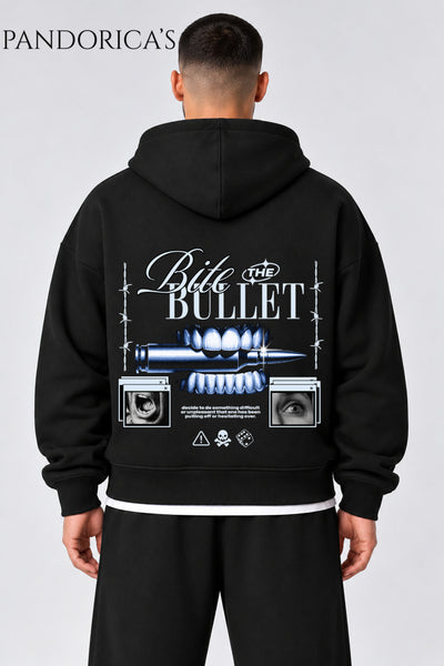 Urban Streetwear Konseptli Unisex Oversize Yazılı SIRT Baskılı Pamuklu Kapüşonlu Fermuarlı Hırka