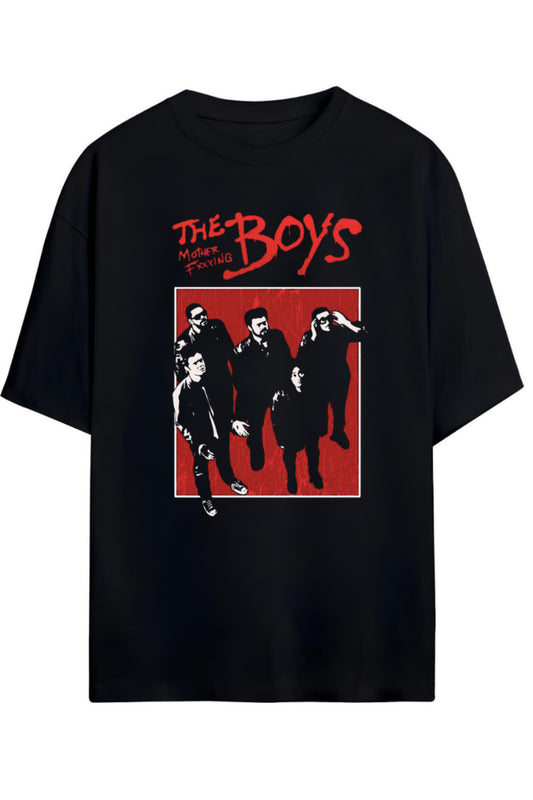 Pandorica's The Boys Baskılı Unisex Relaxed Kalıp Pamuklu Tişört