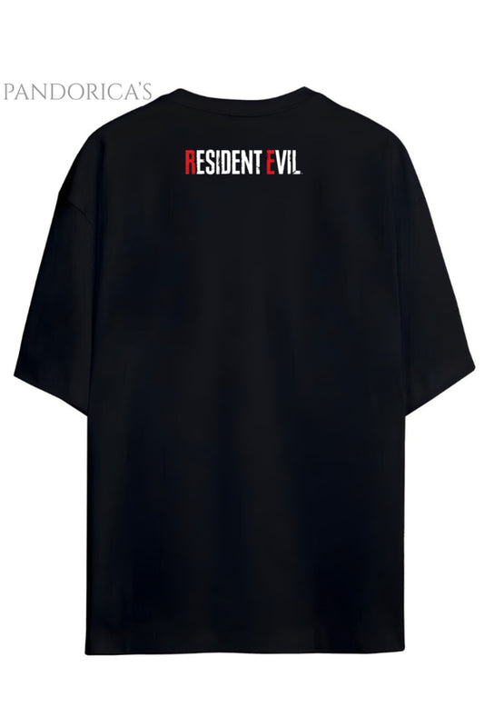 Pandorica's Resident Evil Umbrella Corp. Tasarimi Göğüs ve Sırt Baskılı Unisex Pamuklu T-shirt