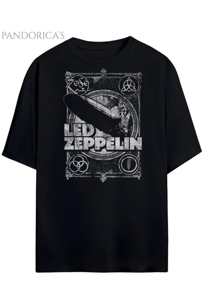 Pandorica's Led Zeppelin Tasarımı Unisex Pamuklu T-shirt