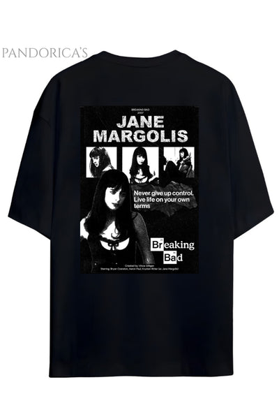 Pandorica's Breaking Bad Jane Margolis Sırt ve Göğüs Tasarımı Baskılı Unisex Pamuklu T-shirt