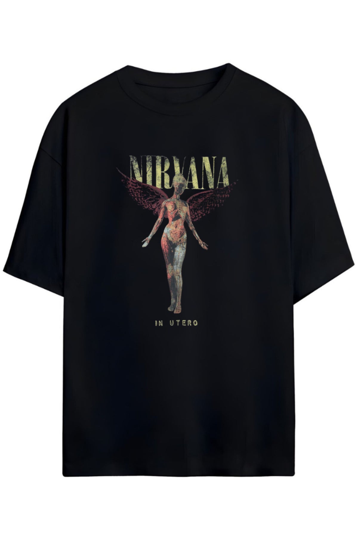 Nirvana Tasarımı Unisex Pamuklu T-shirt