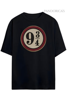 Pandorica's 9.3/4 Yazılı Tasarım Unisex Pamuklu T-shirt