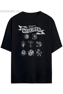 Pandorica's THE WITCHER Tasarımı Baskılı Yazılı Unisex Pamuklu T-shirt