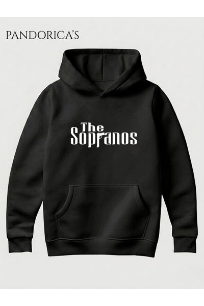 THE SOPRANOS Tasarımı Yazılı Baskılı Unisex Kapüşonlu Pamuklu Sweatshirt Hoodie