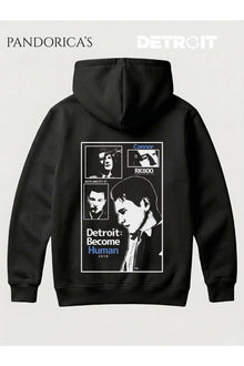 DETROIT: BECOME HUMAN Tasarımı Yazılı SIRT Baskılı Unisex Kapüşonlu Pamuklu Sweatshirt Hoodie