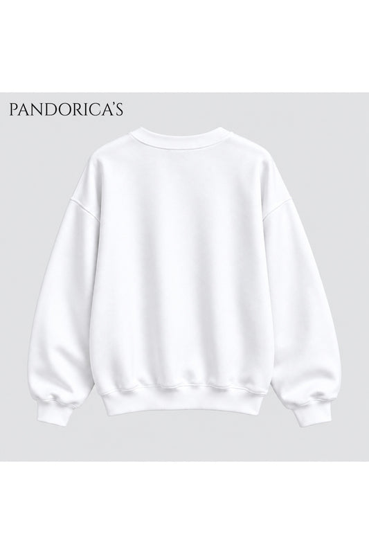 Unisex Düz Baskısız Bisiklet Yaka 3 İplik Şardonlu Pamuklu Relaxed Sweatshirt Kışlık