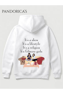 GILMORE GIRLS LORELAI & RORY Tasarımı Yazılı SIRT Baskılı Unisex Kapüşonlu Pamuklu Sweatshirt Hoodie