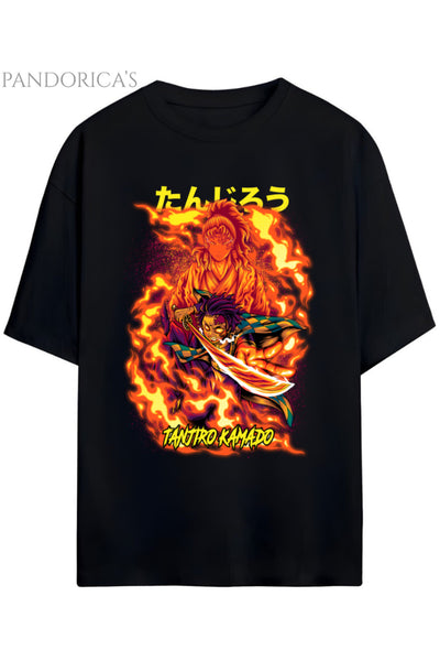 Pandorica's Demon Slayer Tasarimi Unisex Pamuklu T-shirt