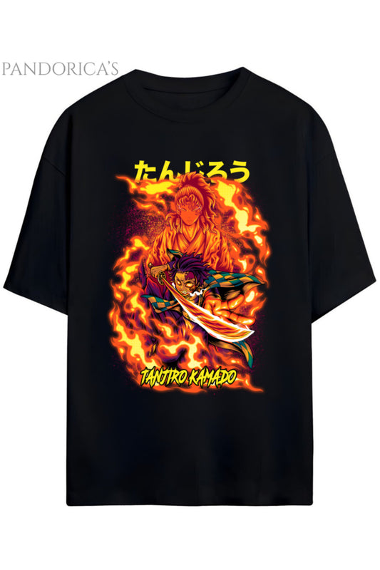 Pandorica's Demon Slayer Tasarimi Unisex Pamuklu T-shirt