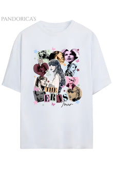 Pandorica's Taylor Swift THE ERAS TOUR Tasarımı Baskılı Yazılı Unisex Pamuklu T-shirt