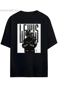 Pandorica's Lewis Hamilton Tasarımı Baskılı Unisex Pamuklu T-shirt
