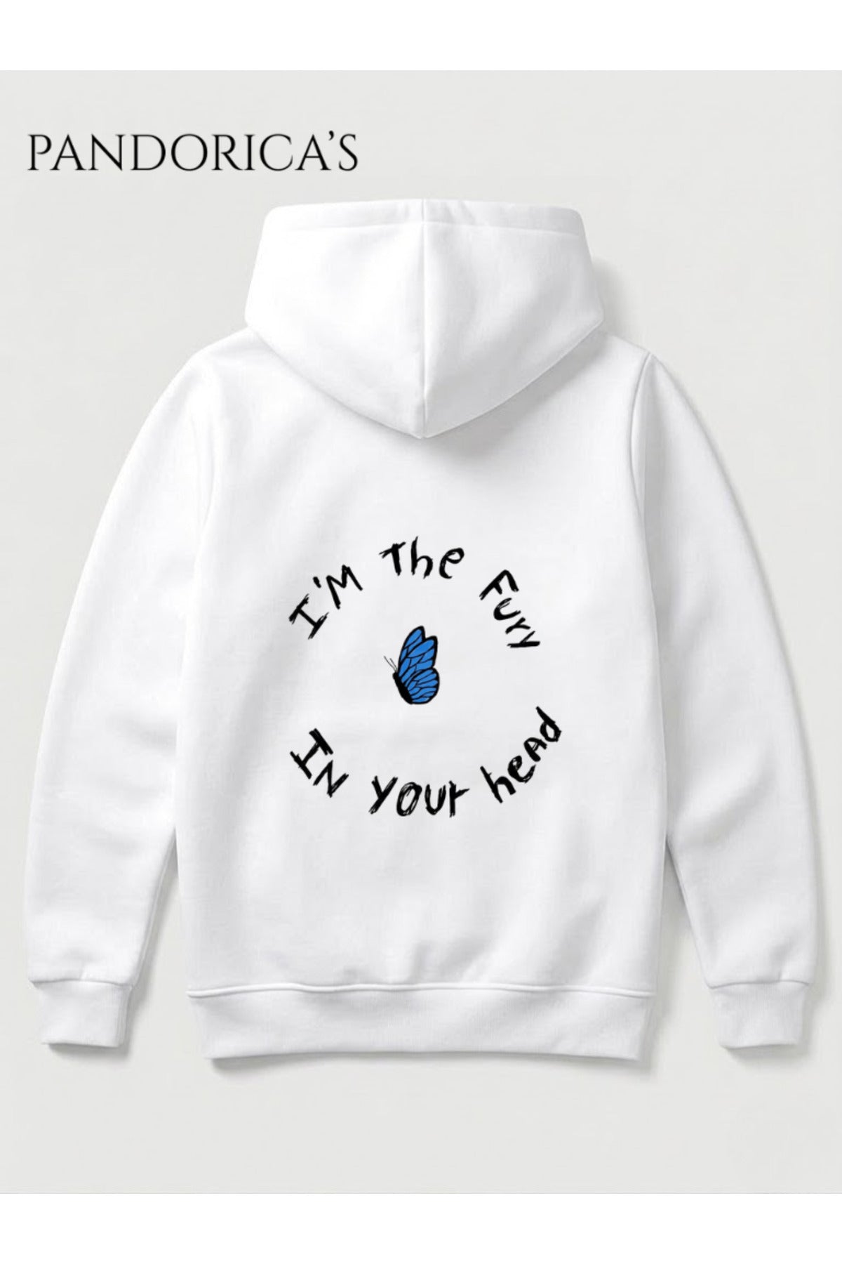 Life Is Strange "I'm The Fury In Your Head" İkonik Şarkı Tasarımı Yazılı Sırt Ve Ön Baskılı Unisex Kapüşonlu Pamuklu Sweatshirt Hoodie
