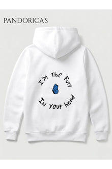 LIFE IS STRANGE "I'M THE FURY IN YOUR HEAD" İkonik Şarkı Tasarımı Yazılı SIRT VE ÖN Baskılı Unisex Kapüşonlu Pamuklu Sweatshirt Hoodie