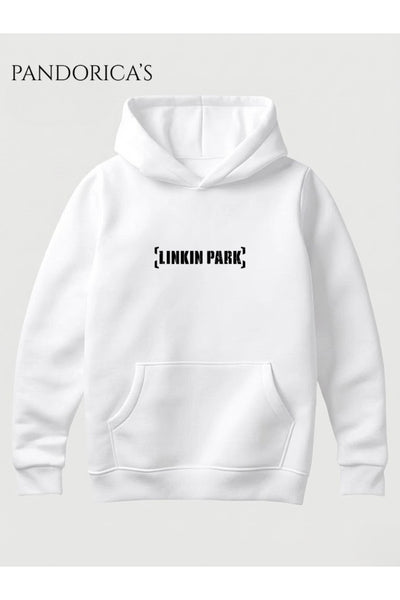 Linkin Park "HYBRID THEORY" Tasarımı Yazılı SIRT VE ÖN Baskılı Unisex Kapüşonlu Pamuklu Sweatshirt Hoodie
