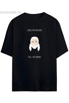 Pandorica's THE WITCHER Tasarımı Baskılı Yazılı Unisex Pamuklu T-shirt
