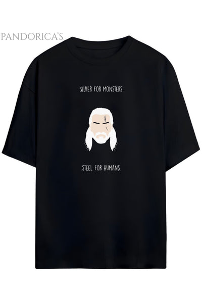 Pandorica's THE WITCHER Tasarımı Baskılı Yazılı Unisex Pamuklu T-shirt