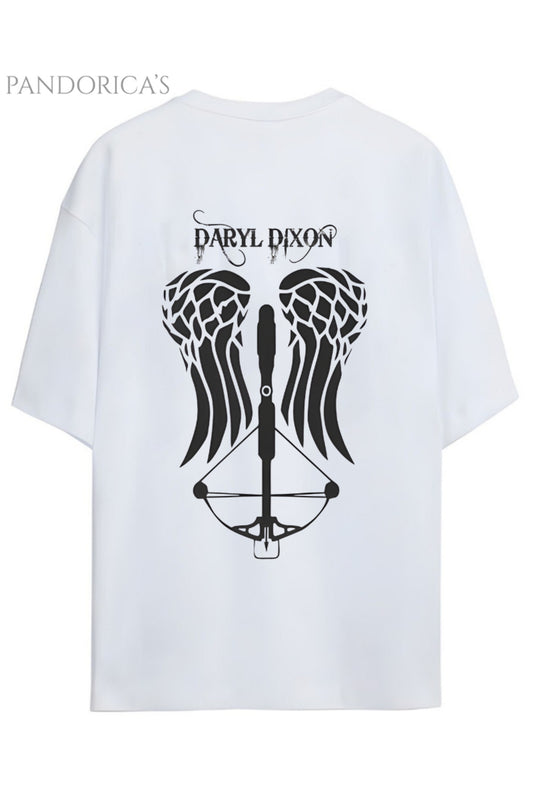 The Walking Dead DARYL DIXON Sırt Baskılı Pamuklu Relaxed Kalıp Unisex Tişört