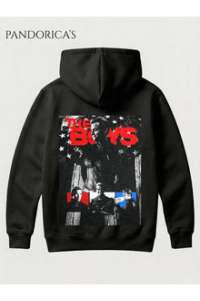 The Boys HOMELANDER Tasarımı Yazılı SIRT Baskılı Unisex Kapüşonlu Pamuklu Sweatshirt Hoodie