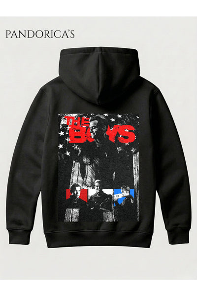 The Boys HOMELANDER Tasarımı Yazılı SIRT Baskılı Unisex Kapüşonlu Pamuklu Sweatshirt Hoodie