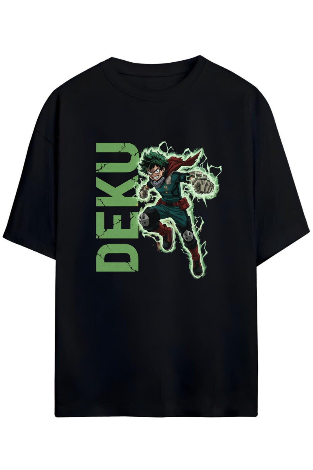 Deku Mha Tasarımı Unisex Pamuklu T-Shirt