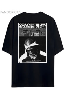 Pandorica's Tupac Shakur Tasarımı Sırt Baskılı Unisex Pamuklu T-shirt
