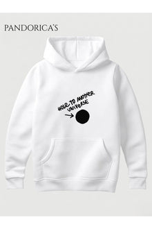 LIFE IS STRANGE İkonik "WHOLE TO ANOTHER UNIVERSE" Tasarımı Yazılı Baskılı Unisex Kapüşonlu Pamuklu Sweatshirt Hoodie