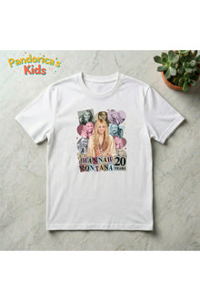 Pandorica's Hannah Montana Miley Cyrus 20. Yıl Özel Pamuklu Çocuk T-Shirt