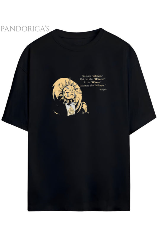 Pandorica's Expedition 33 Clair Obscure Esquie Ön ve Sırt Tasarım Baskılı Unisex Pamuklu T-shirt