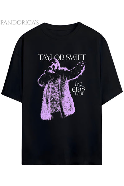 Pandorica's Taylor Swift THE ERAS TOUR Tasarımı Baskılı Yazılı Unisex Pamuklu T-shirt