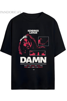 Kendrick Lamar "DAMN" Albüm Tasarımı Yazılı Baskılı Yazılı Pamuklu Unisex Tişört