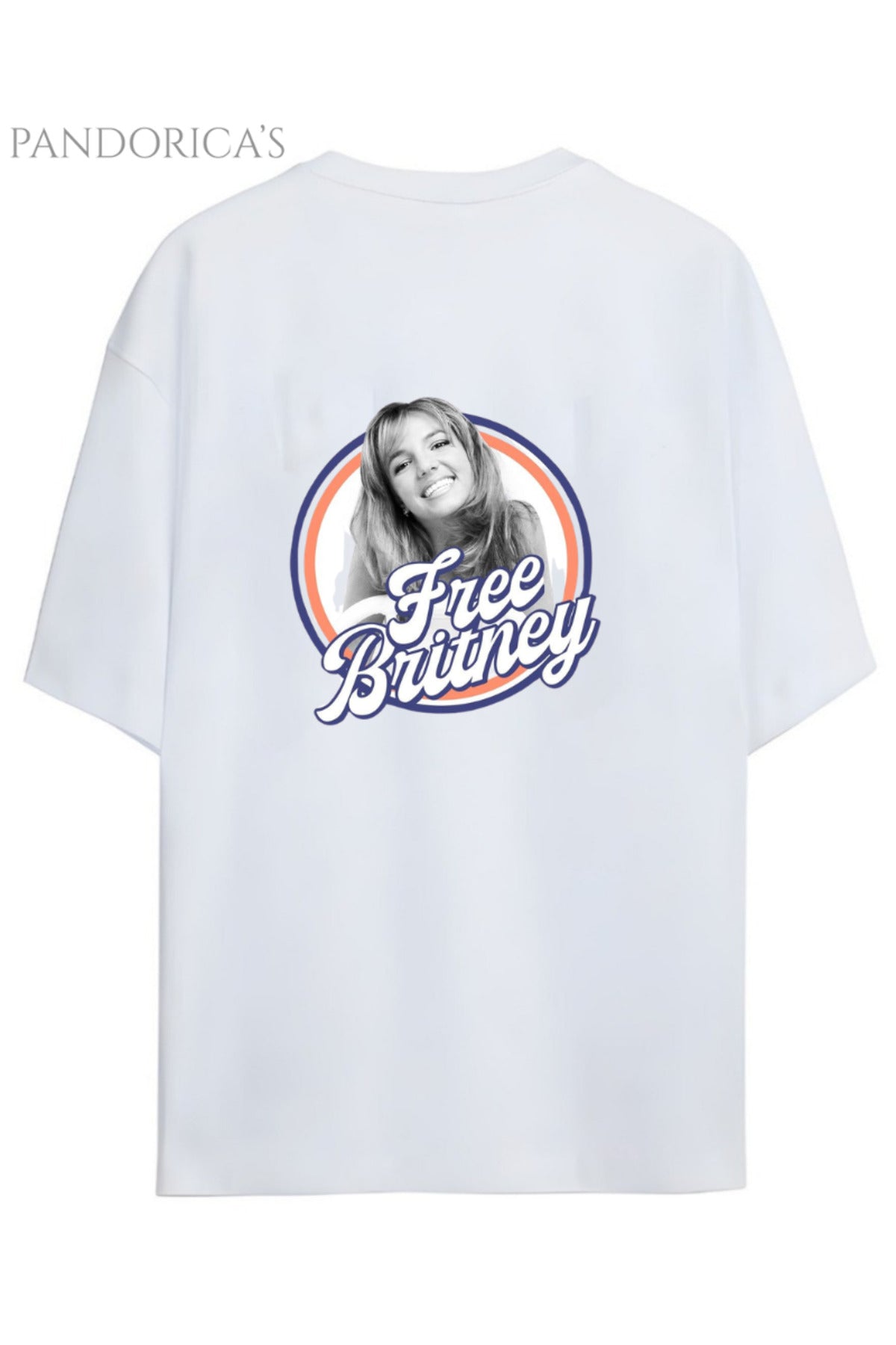 Britney Spears Tasarım Serisi "Free Britney" Yazılı Göğüs Ve Sırt Baskılı Unisex Tişört