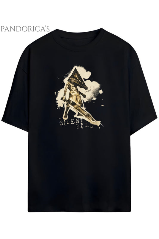 Pandorica's SILENT HILL TAsarımı Baskılı Yazılı Unisex Pamuklu T-shirt
