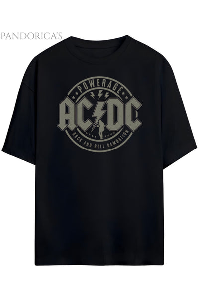 Pandorica's AC/DC Tasarimi Unisex Pamuklu T-shirt