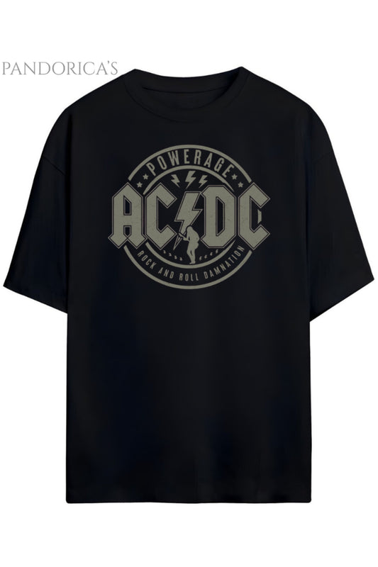 Pandorica's AC/DC Tasarimi Unisex Pamuklu T-shirt