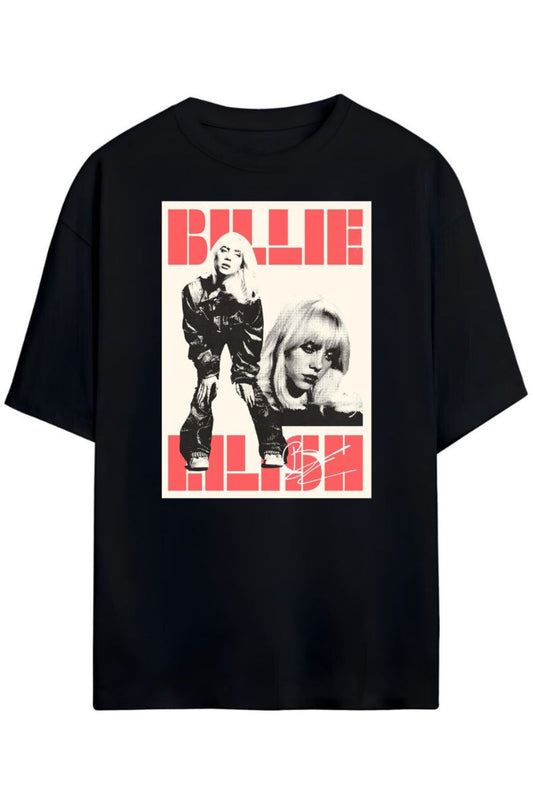 Billie Eilish Tasarimi Unisex Pamuklu T-shirt