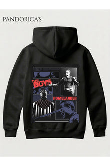The Boys HOMELANDER Tasarımı Yazılı SIRT Baskılı Unisex Kapüşonlu Pamuklu Sweatshirt Hoodie