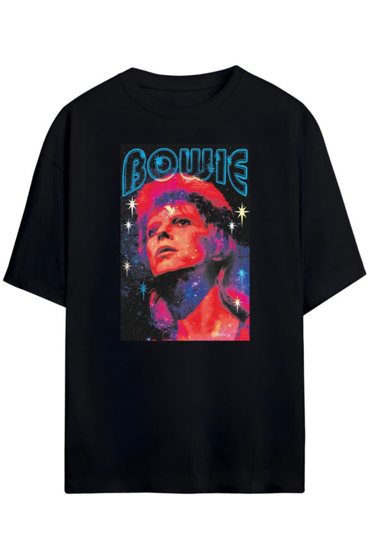 David Bowie Tasarimi Unisex Pamuklu T-shirt