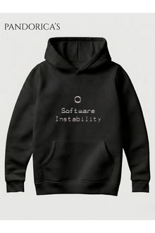 DETROIT:BECOME HUMAN Tasarımı "SOFTWARE INSTABILITY R19" Yazılı SIRT VE ÖN Baskılı Unisex Kapüşonlu Pamuklu Sweatshirt Hoodie