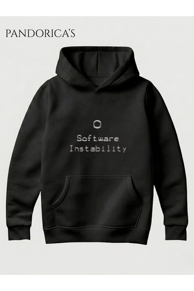 DETROIT:BECOME HUMAN Tasarımı "SOFTWARE INSTABILITY R19" Yazılı SIRT VE ÖN Baskılı Unisex Kapüşonlu Pamuklu Sweatshirt Hoodie