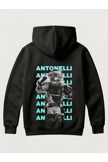 Kimi ANTONELLI 12 Tasarımı SIRT VE GÖĞÜS Baskılı Unisex Kapüşonlu Pamuklu Sweatshirt (Hoodie)