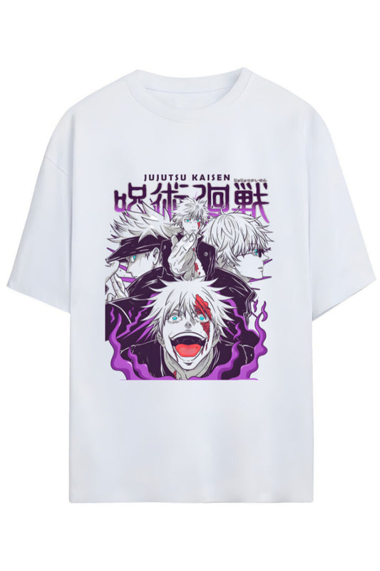 Jujutsu Kaisen Anime Serisi Baskılı Yazılı Pamuklu Unisex Tişört