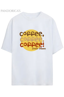 Gilmore Girls Tasarım Serisi "COFFEE" (Lorelai Gilmore) Yazılı Baskılı Pamuklu Unisex Tişört