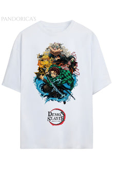 Pandorica's Demon Slayer Tasarimi Unisex Pamuklu T-shirt