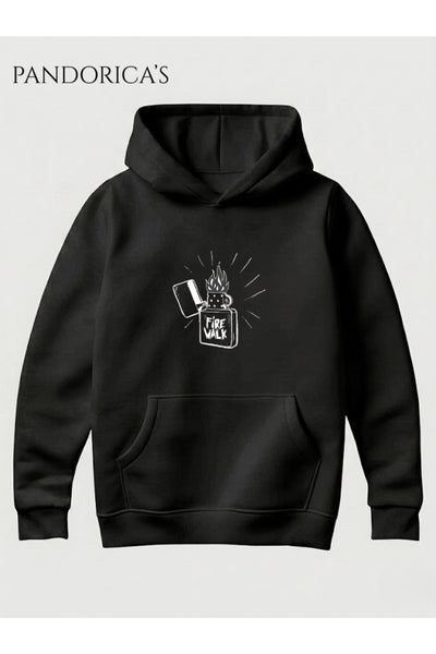 LIFE IS STRANGE "FIRE WALK" Tasarımı Yazılı Baskılı Unisex Kapüşonlu Pamuklu Sweatshirt Hoodie