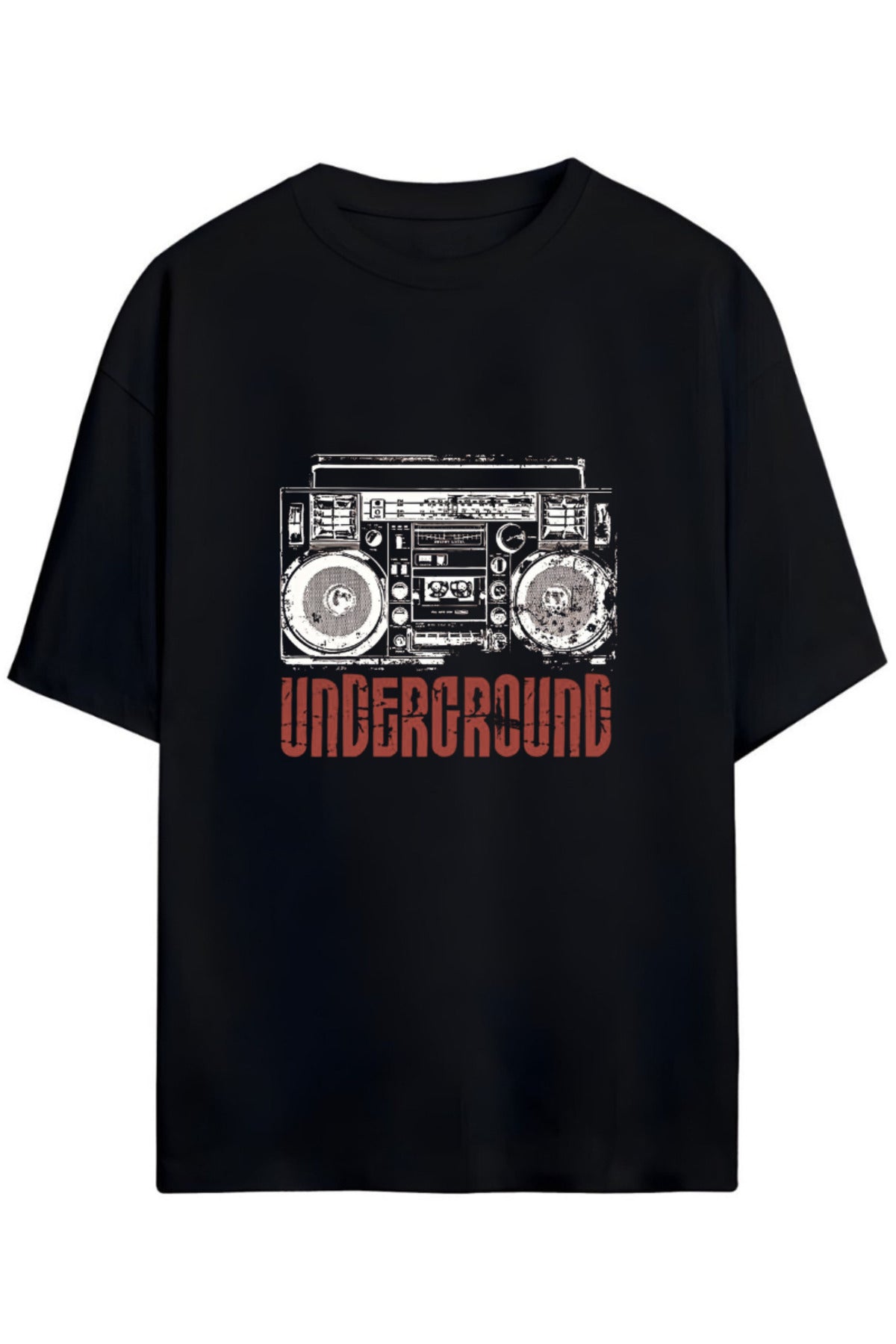 Rock Radyo Tasarım 2 Unisex Pamuklu T-Shirt