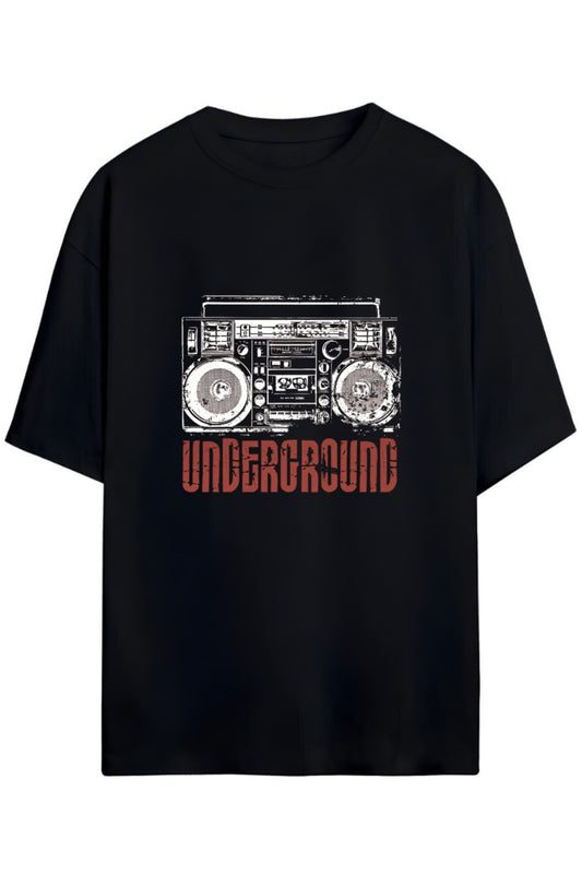 Rock Radyo Tasarım 2 Unisex Pamuklu T-shirt